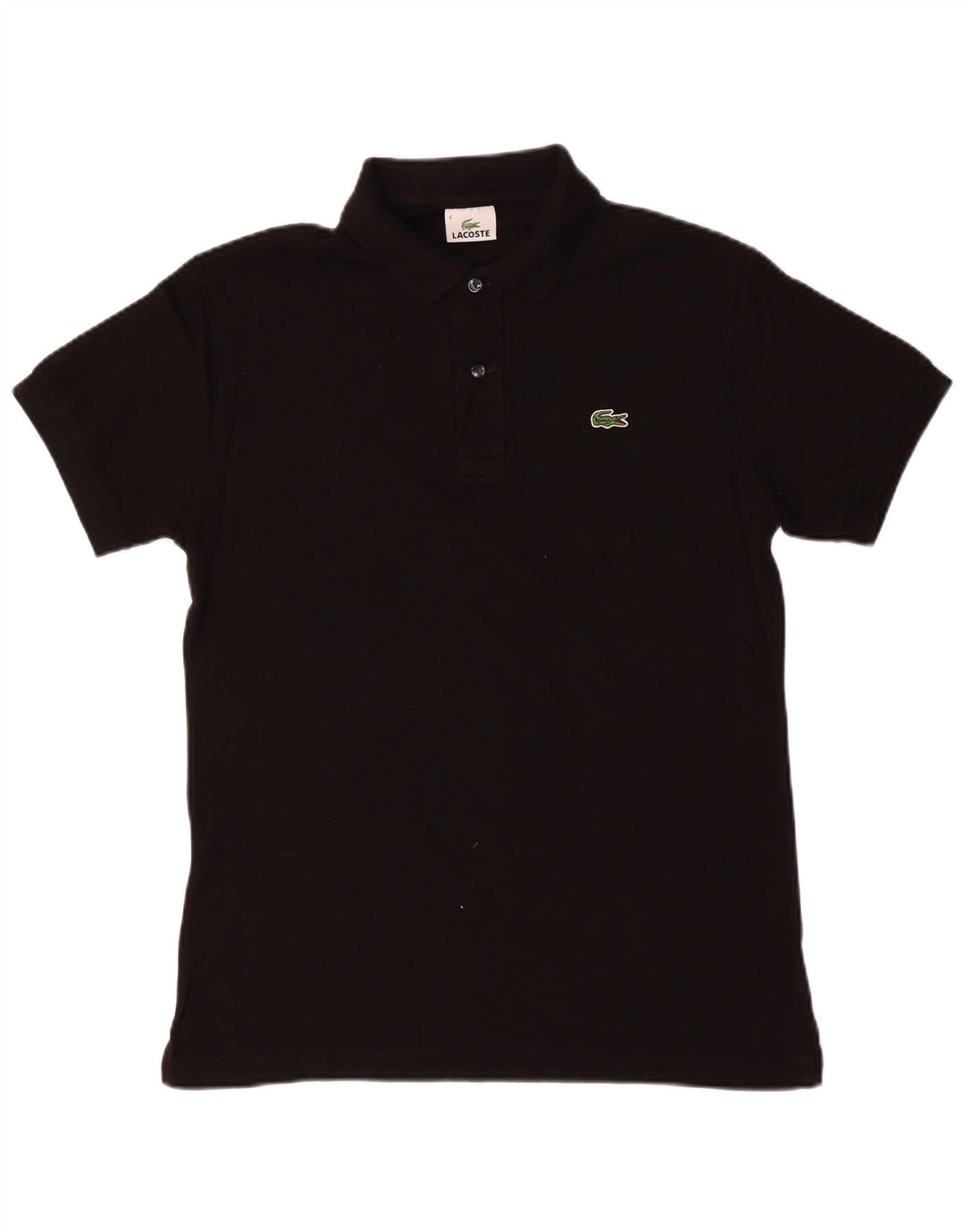 Camisa polo masculina LACOSTE tamanho 4 médio algodão preto