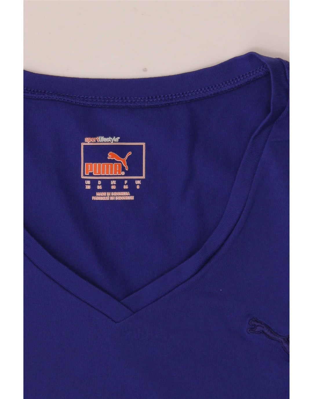 Camiseta feminina Puma UK 8 pequena azul