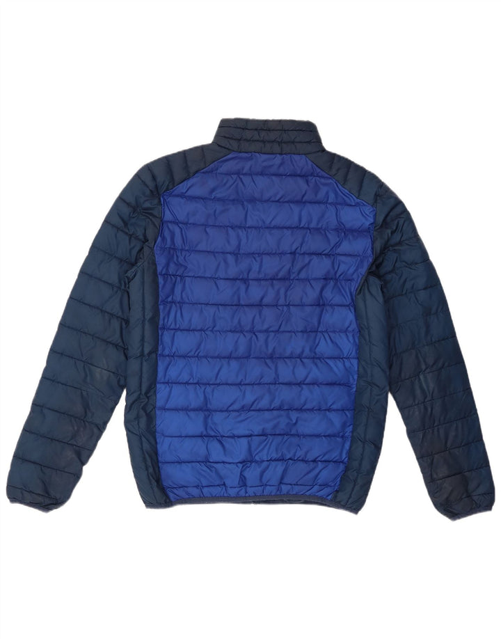 Jaqueta acolchoada masculina Ellesse UK 36 poliéster colorblock azul pequeno