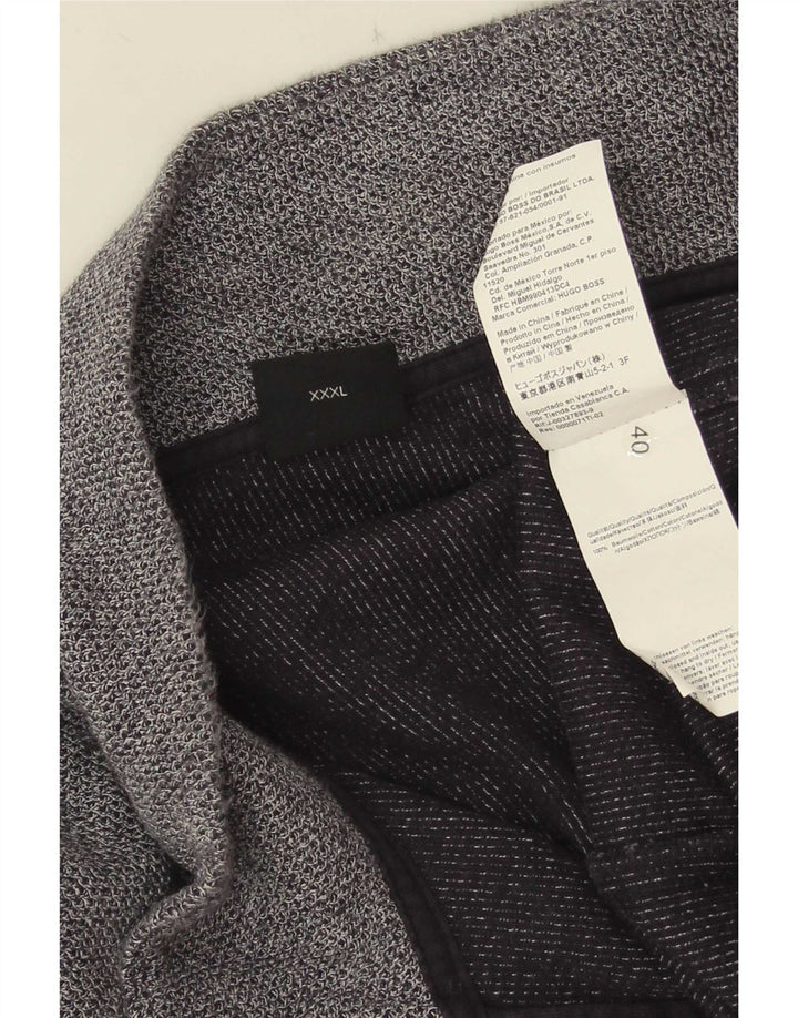 Hugo Boss Mens Treino Top Jaqueta 3XL Algodão Azul Marinho
