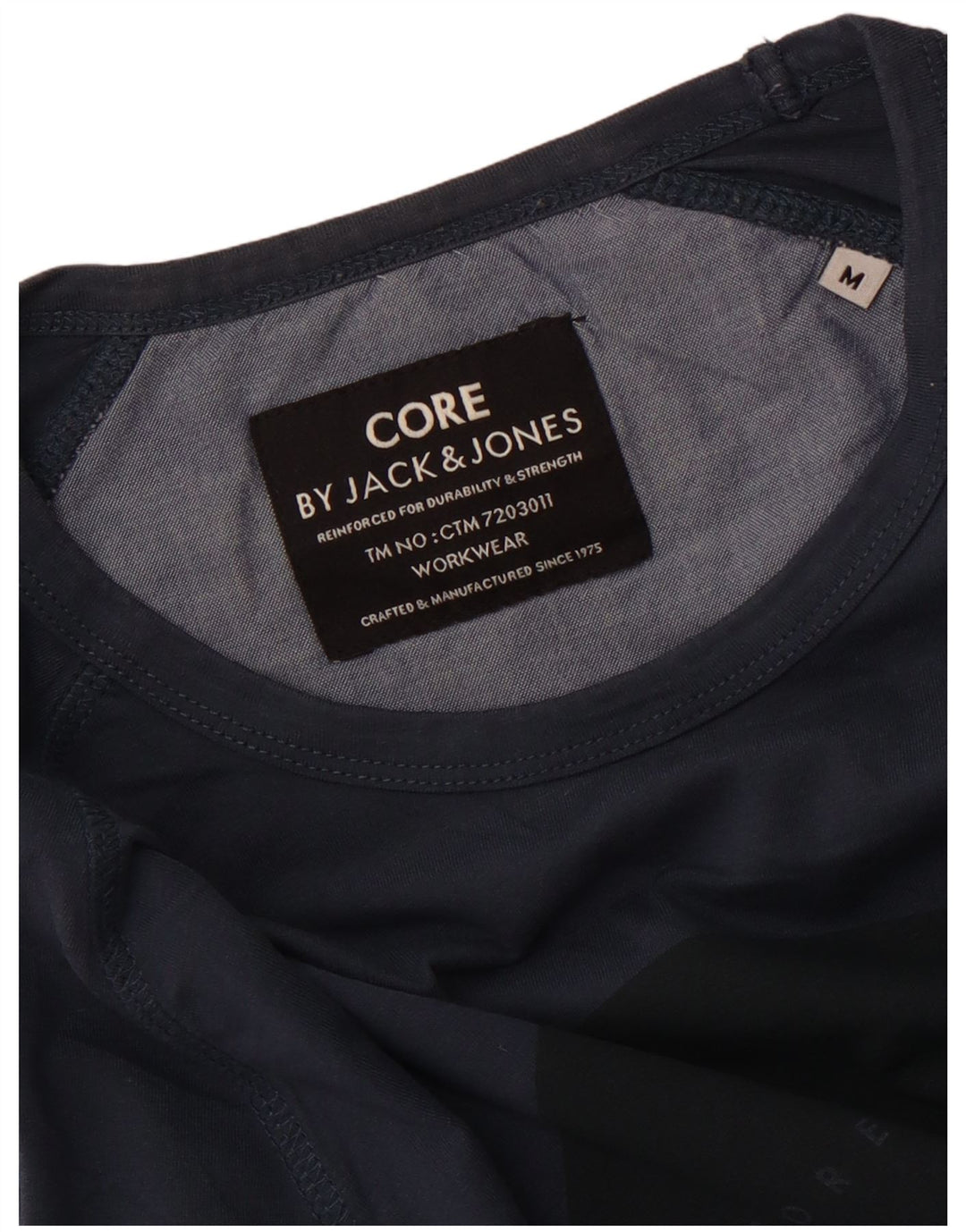 Jack & Jones Camiseta masculina gráfica manga comprida médio azul marinho