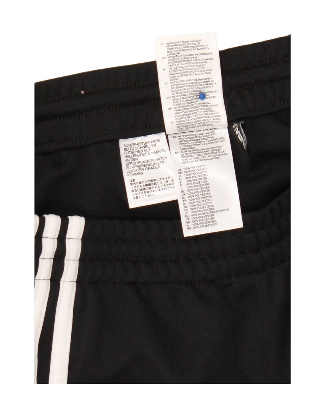 Calça de treino masculina Adidas grande poliéster preto