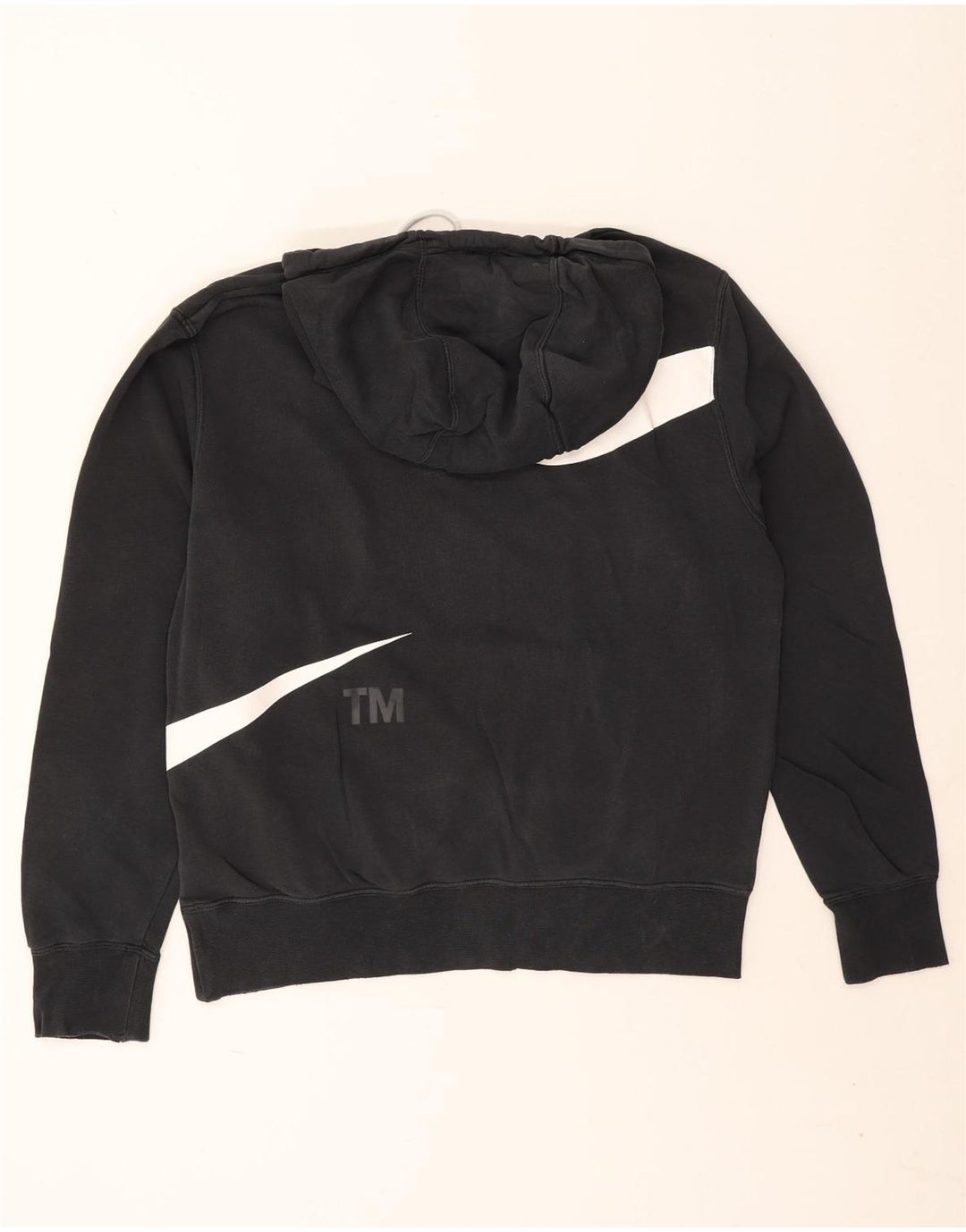 Nike masculino gráfico moletom com capuz médio algodão preto