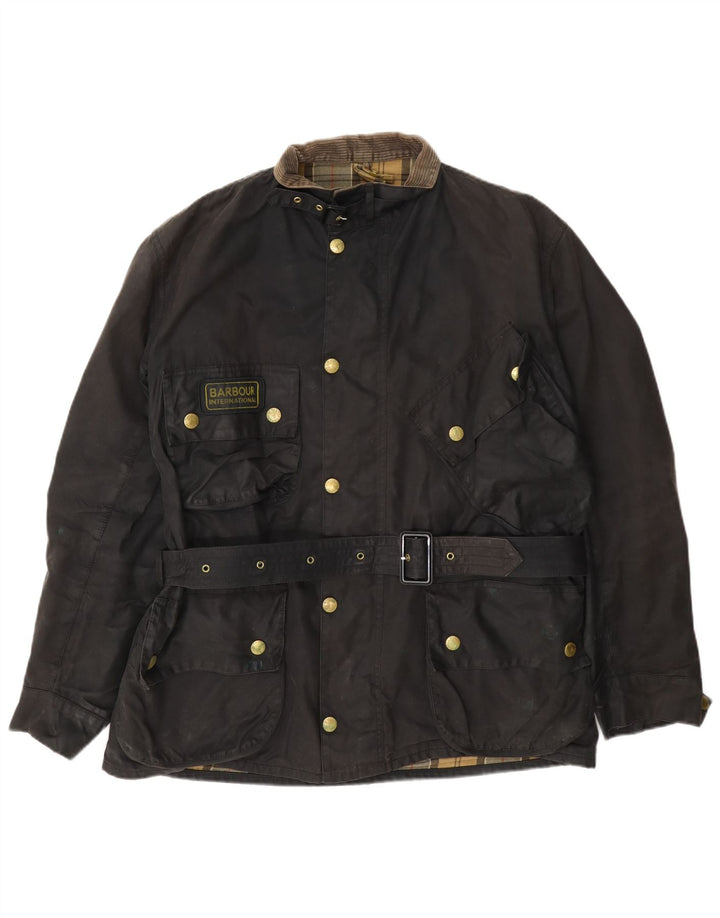 Jaqueta masculina de algodão encerado Barbour Reino Unido 44 grande marrom