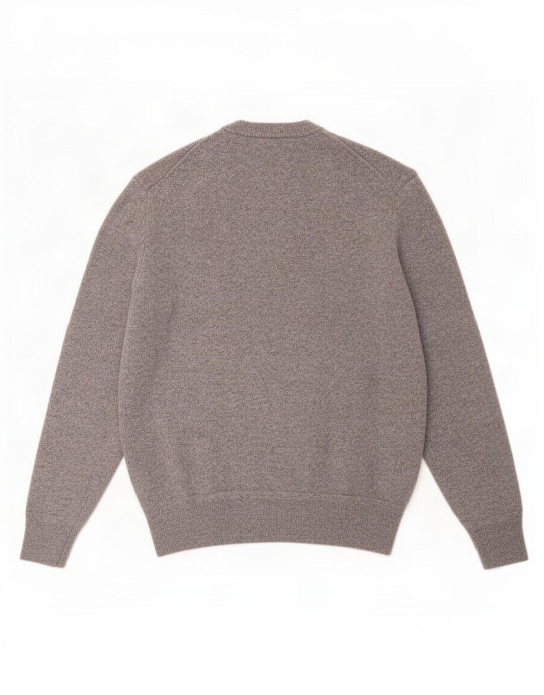 Zara Suéter masculino com gola redonda e lã cinza médio