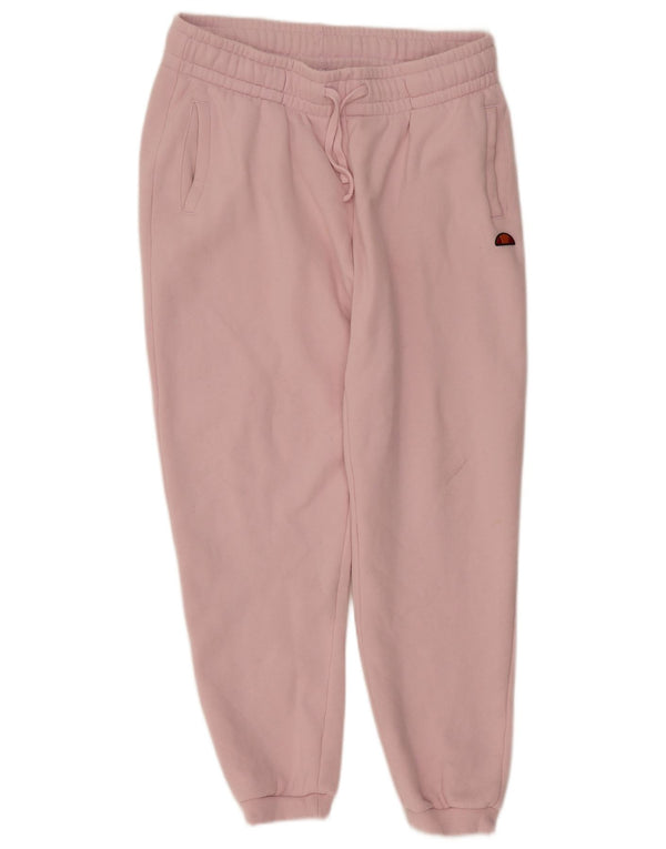 Calça de treino feminina Ellesse Joggers UK 16 grande algodão rosa