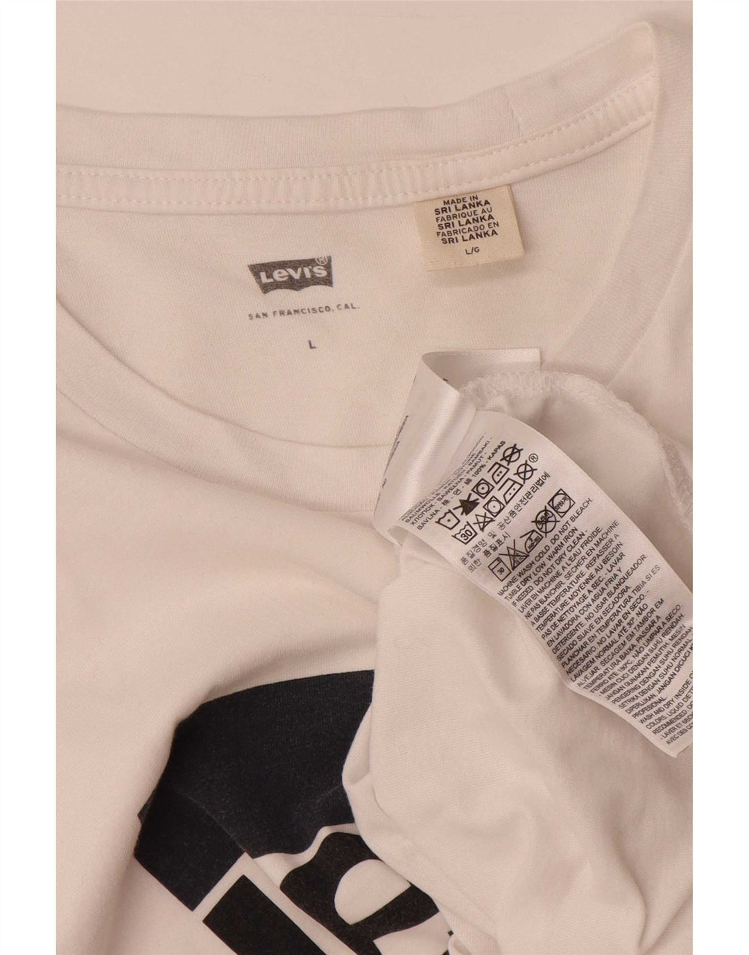Camiseta gráfica masculina Levi's Top grande de algodão branco