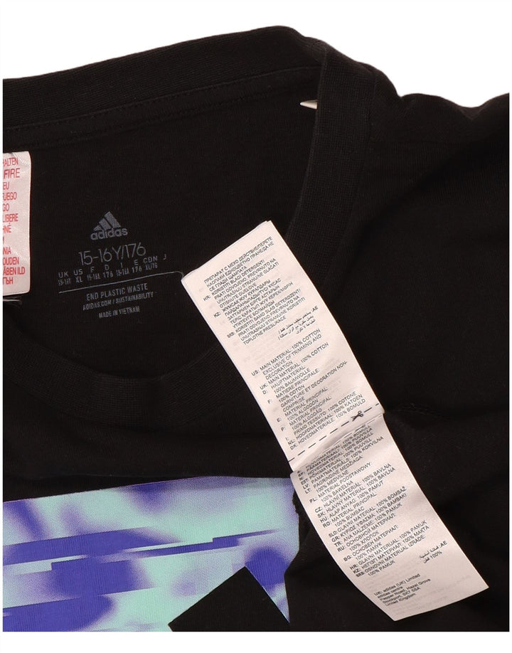 Camiseta Adidas Meninos Graphic 15-16 Anos Preto