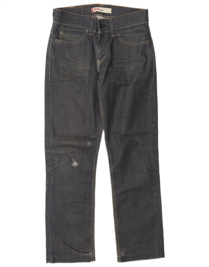 LEVI'S Masculino 511 Slim Jeans W31 L28 Azul Marinho Algodão