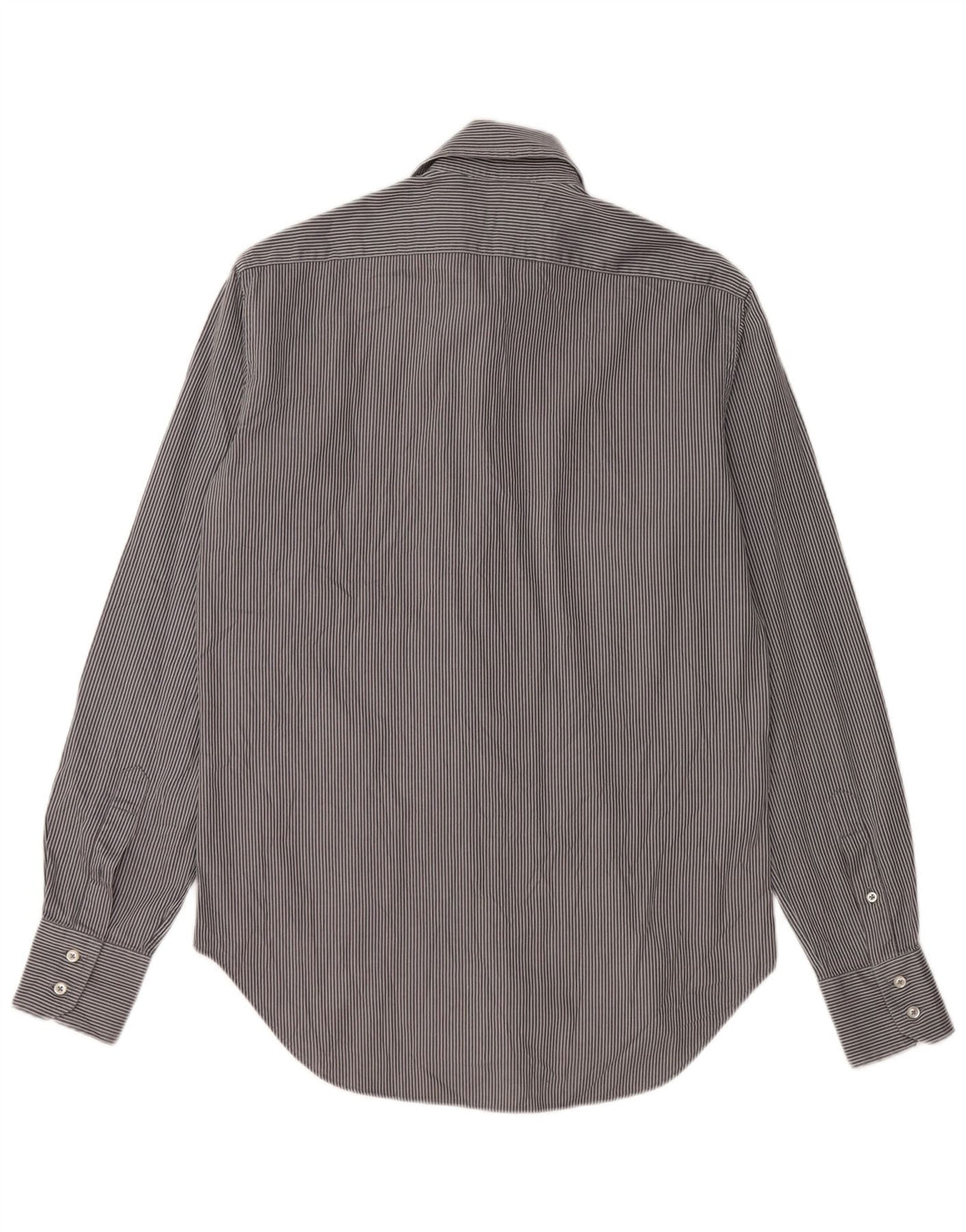 Camisa masculina Zara tamanho 38 algodão listrado cinza médio