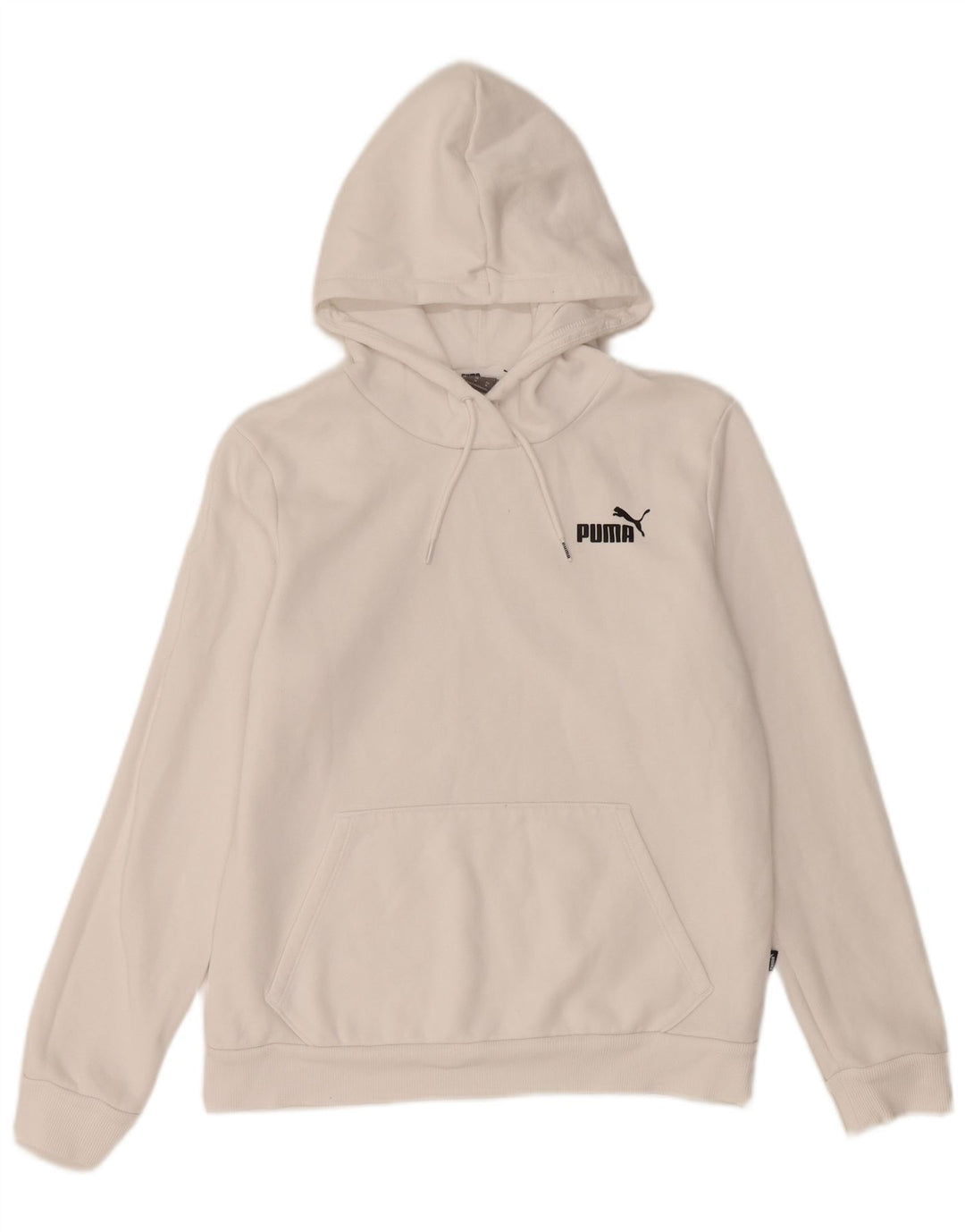 PUMA Womens Hoodie Jumper UK 14 Médio Algodão Branco