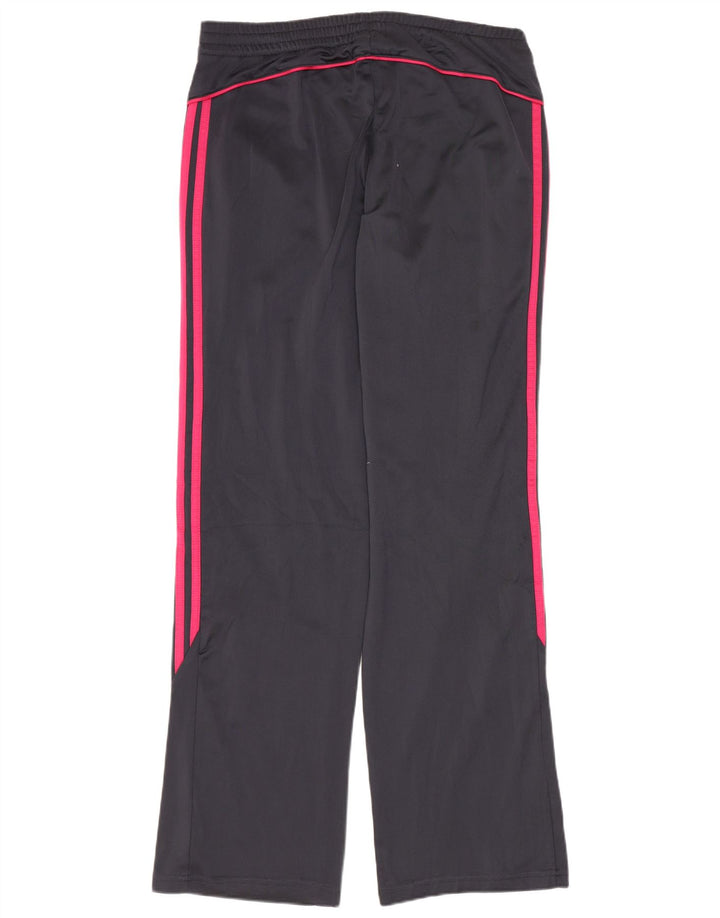Calça de treino feminina ADIDAS UK 8/10 pequena cinza poliéster