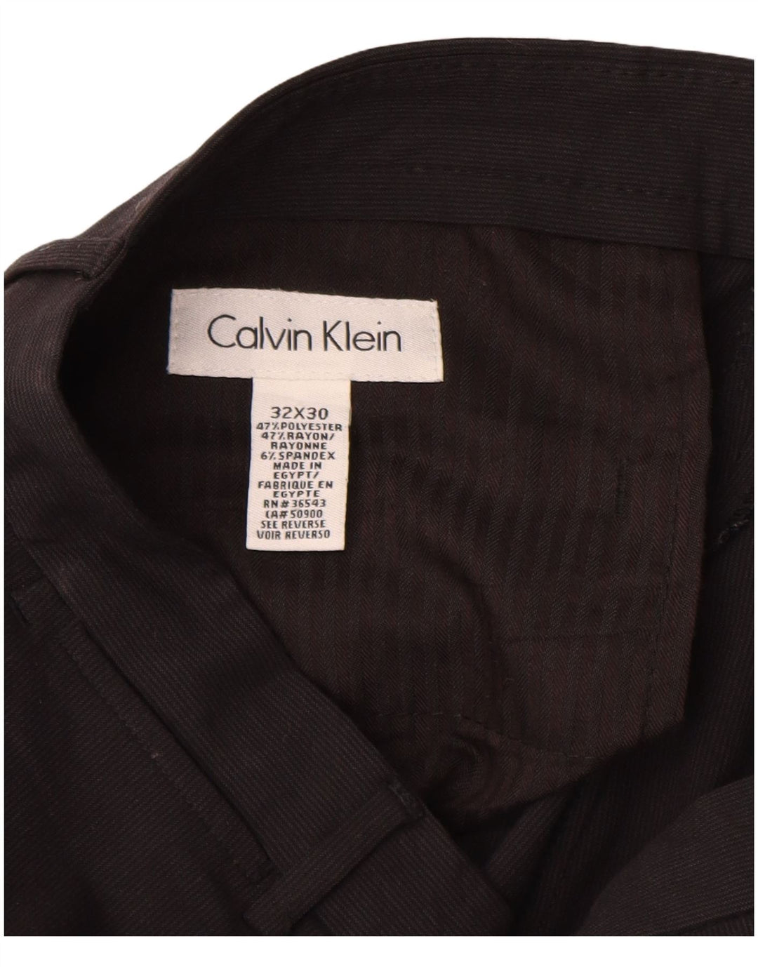 Calça Chino Reta Masculina Calvin Klein W32 L30 Poliéster Preto