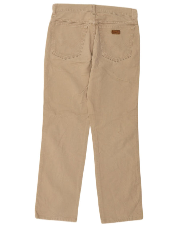 Calça Wrangler masculina reta casual W30 L29 bege