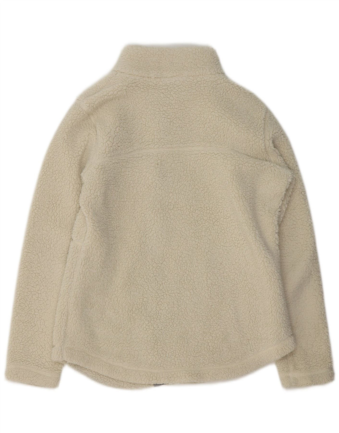 Columbia Womens Loose Fit Fleece Jacket UK 10 Pequeno Poliéster Branco