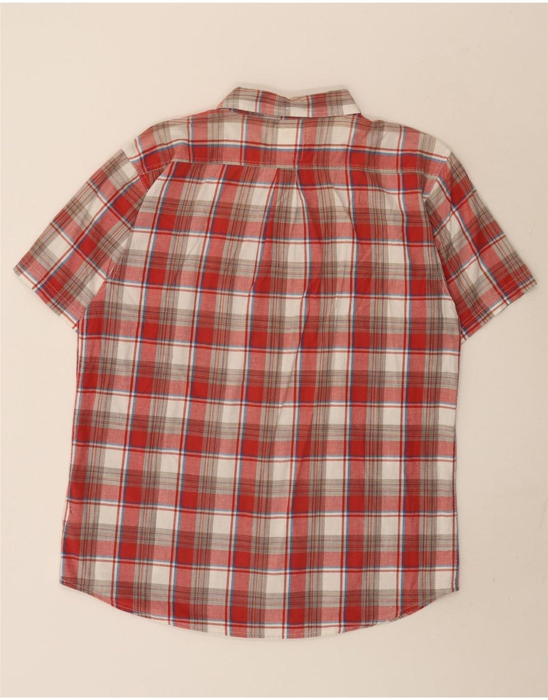 Camisa masculina de manga curta Levi's XL vermelha xadrez algodão
