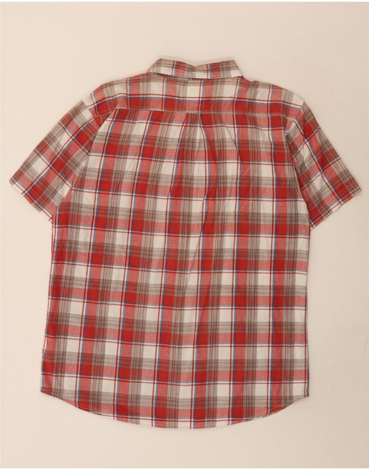 Camisa masculina de manga curta Levi's XL vermelha xadrez algodão