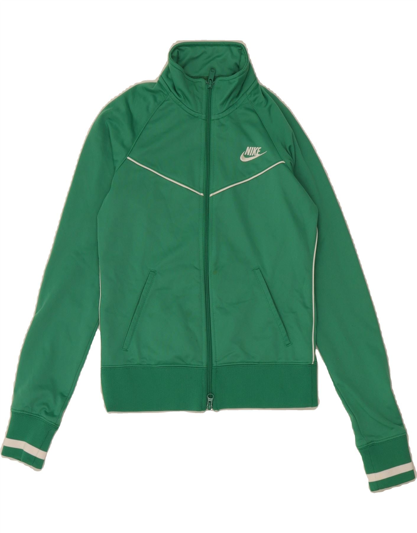 ADIDAS Womens Tracksuit Top Jacket UK 8/10 Small Green Polyester Vintage Adidas and Second-Hand Adidas from Messina Hembry 