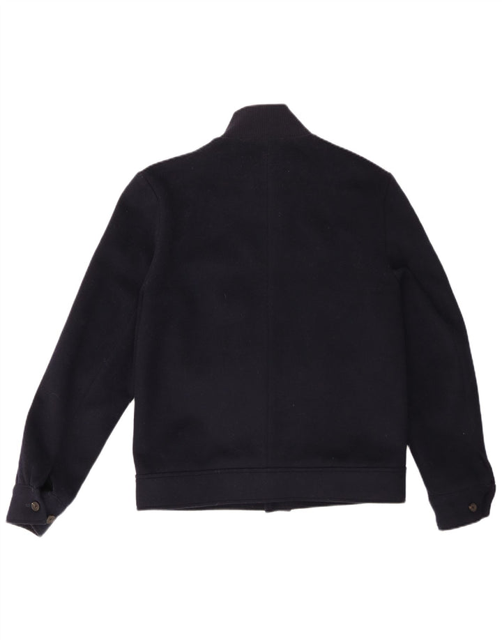 Jaqueta bomber masculina Reiss Reino Unido 36 pequena lã azul marinho