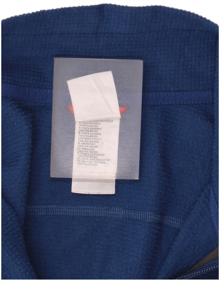 Suéter de lã masculino The North Face com zíper e gola média azul marinho poliéster
