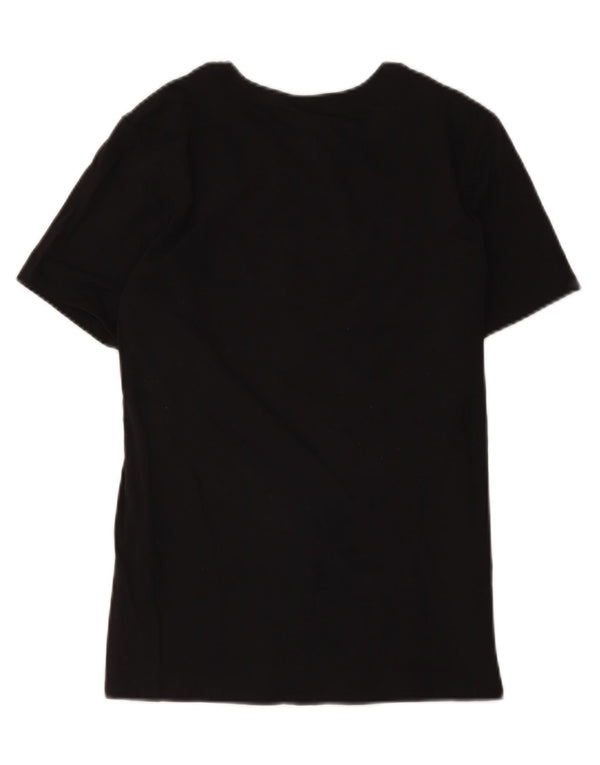 Camiseta Nike feminina gráfica Top UK 12 médio algodão preto