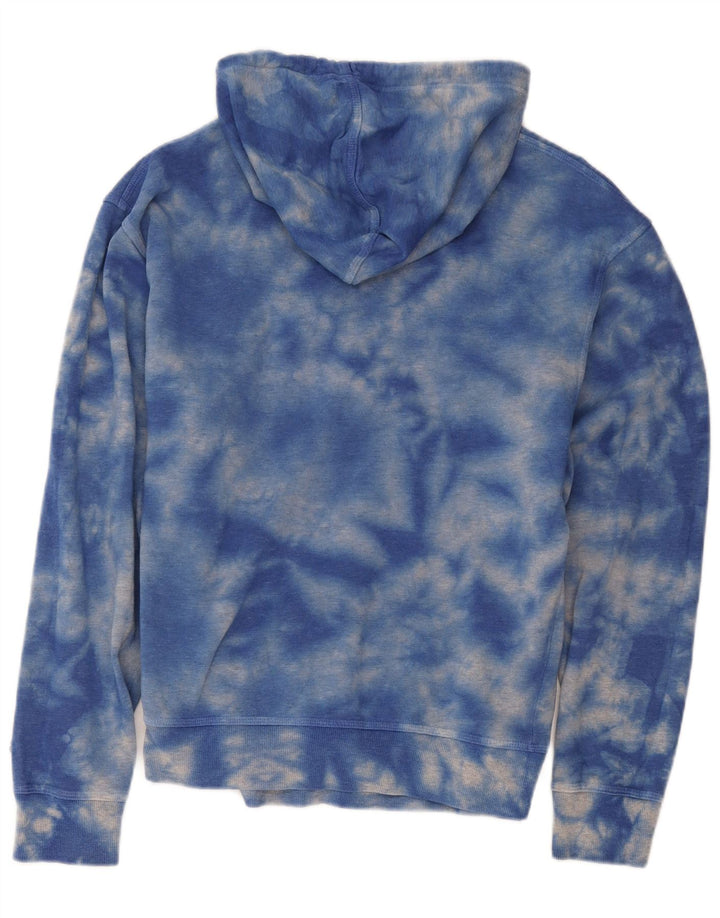 Jumper masculino com capuz Champion médio azul tie-dye algodão