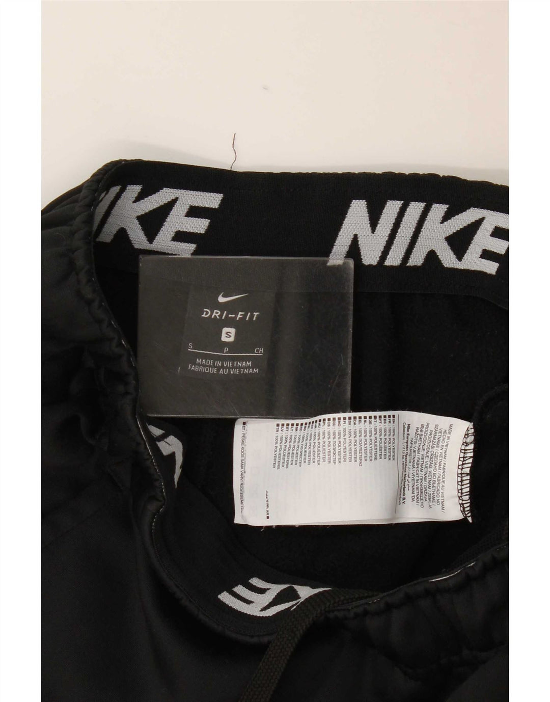 Nike Womens Dri Fit Calça de treino Joggers pequeno poliéster preto