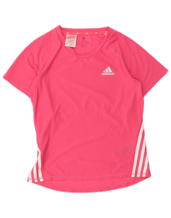 Camiseta Adidas Meninas 11-12 Anos Rosa Poliéster