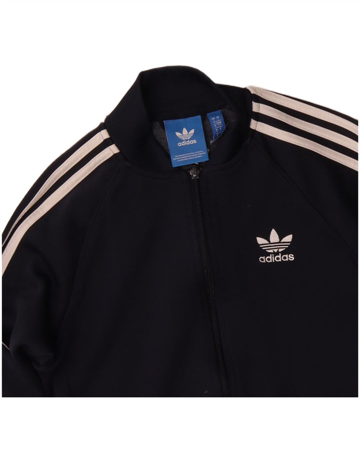 Adidas Mens Treino Top Jacket Pequeno Poliéster Azul Marinho