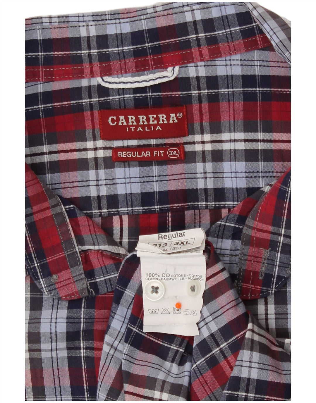 Camisa masculina Carrera Regular Fit 3XL algodão xadrez multicolorido
