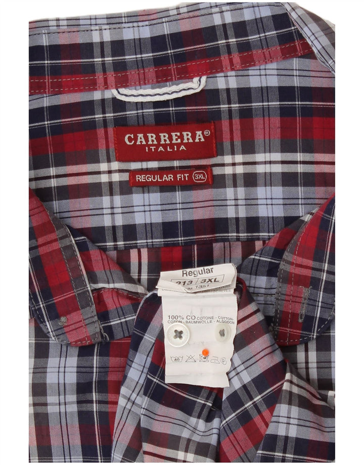 Camisa masculina Carrera Regular Fit 3XL algodão xadrez multicolorido