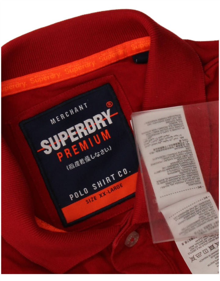 Camisa polo masculina Superdry 2XL algodão vermelho