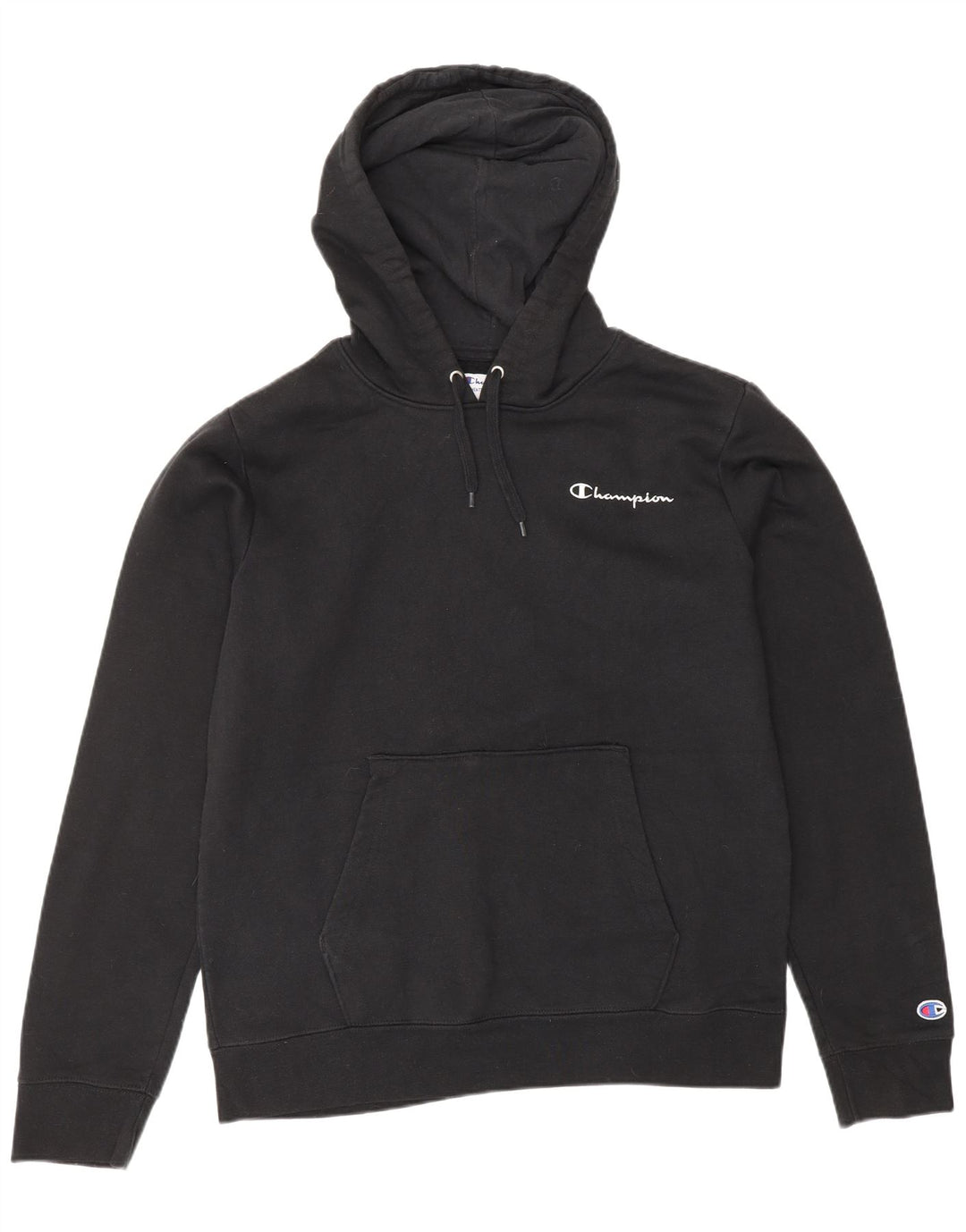 CHAMPION Suéter masculino com capuz médio algodão preto