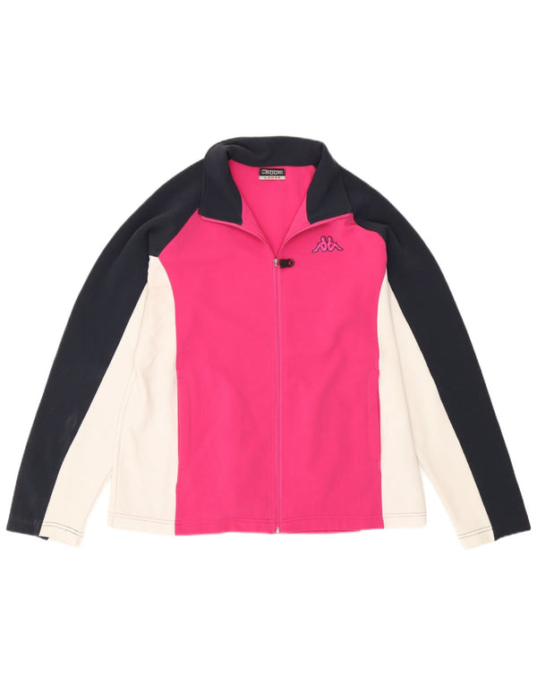 Jaqueta feminina Kappa UK 16 grande colorblock rosa poliéster