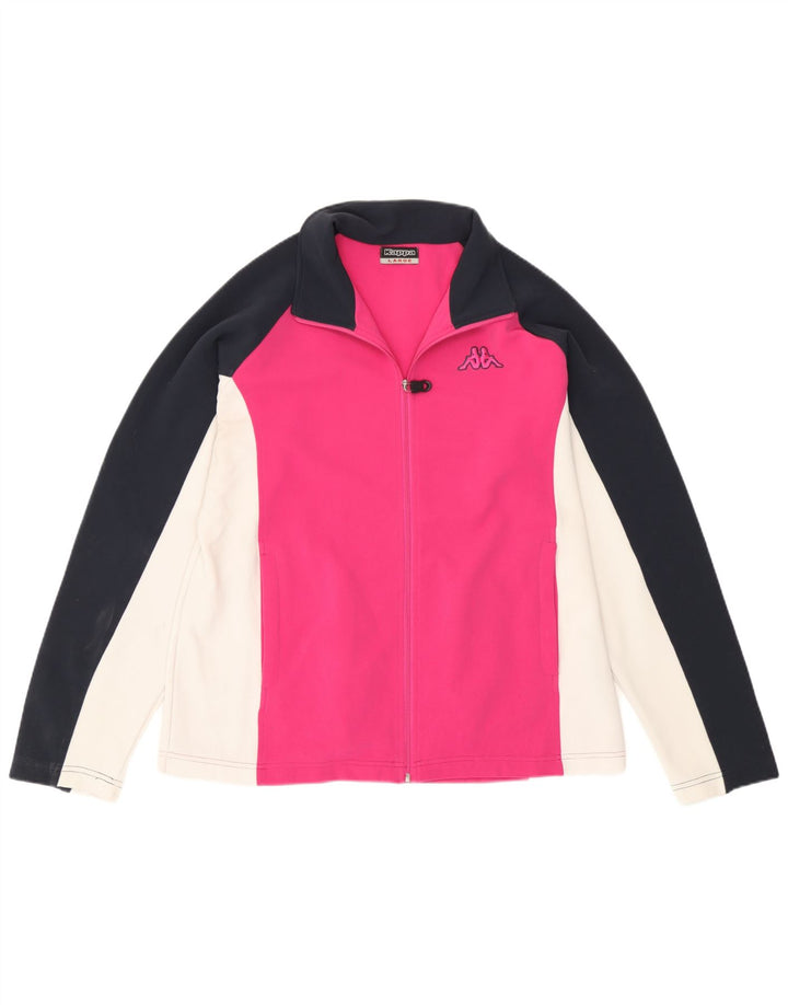 Jaqueta feminina Kappa UK 16 grande colorblock rosa poliéster