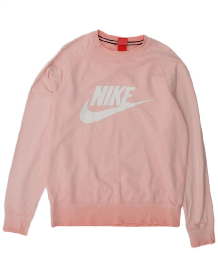 Moletom gráfico feminino Nike Jumper UK 14 médio rosa algodão
