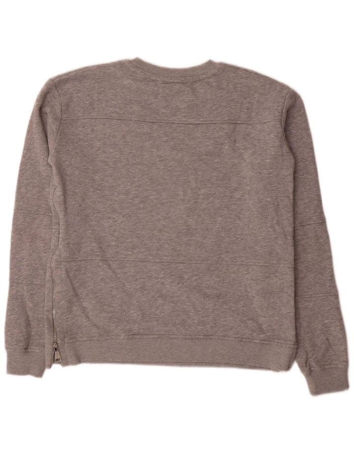 Zara Womens Trafaluc Oversized Moletom Jumper Reino Unido 10 Pequeno Cinza Salpicado