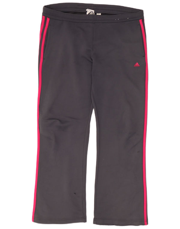 Calça de treino feminina Adidas UK 16 grande cinza poliéster