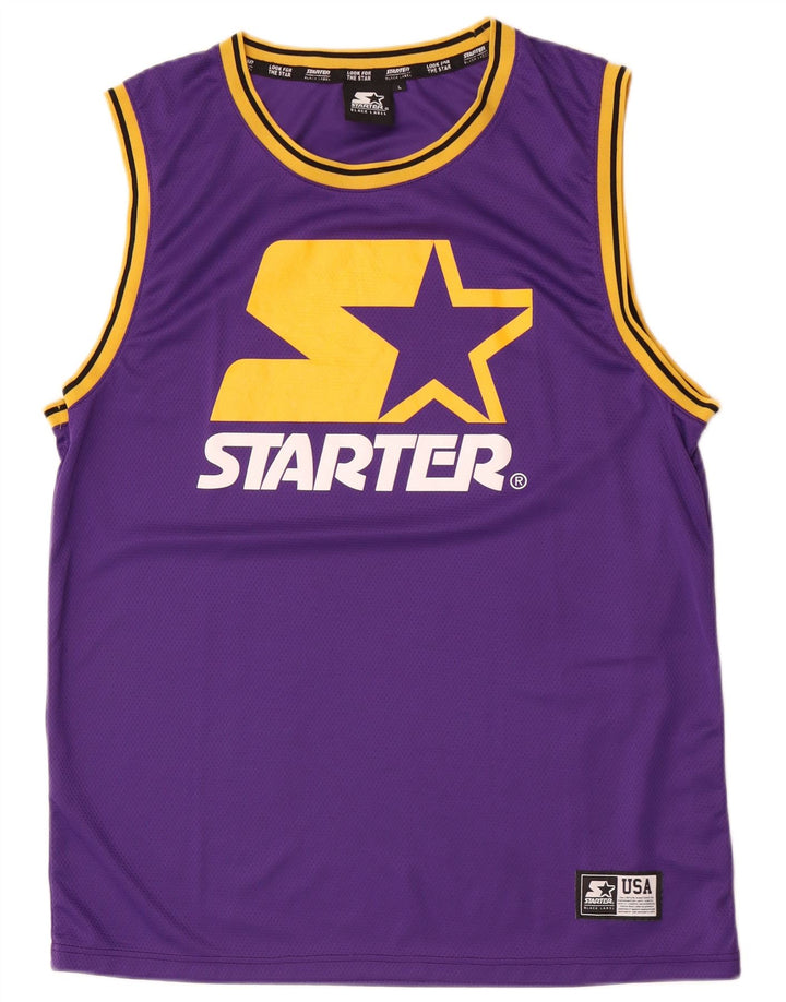 Top colete gráfico masculino STARTER grande poliéster colorido roxo
