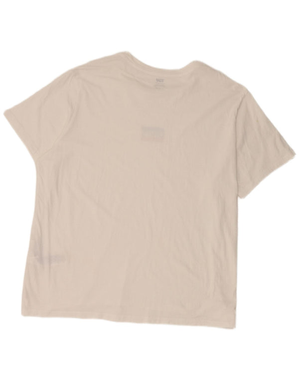 Camiseta feminina Levi's UK 20 2XL algodão branco