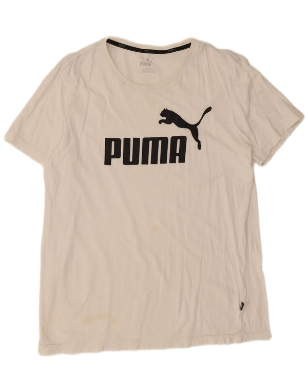 Puma Camiseta Masculina Graphic Top Médio Branco
