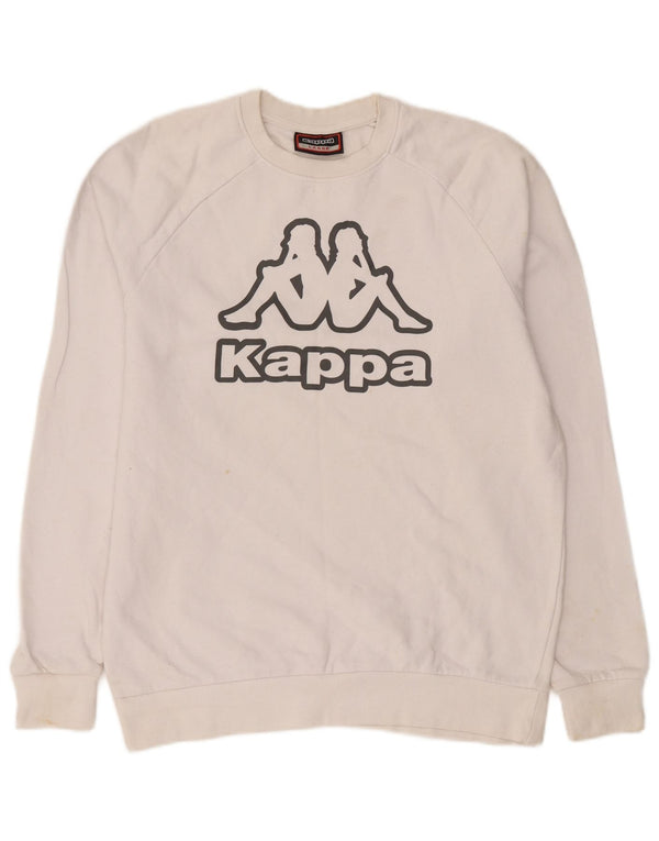 Kappa moletom gráfico masculino jumper grande algodão branco