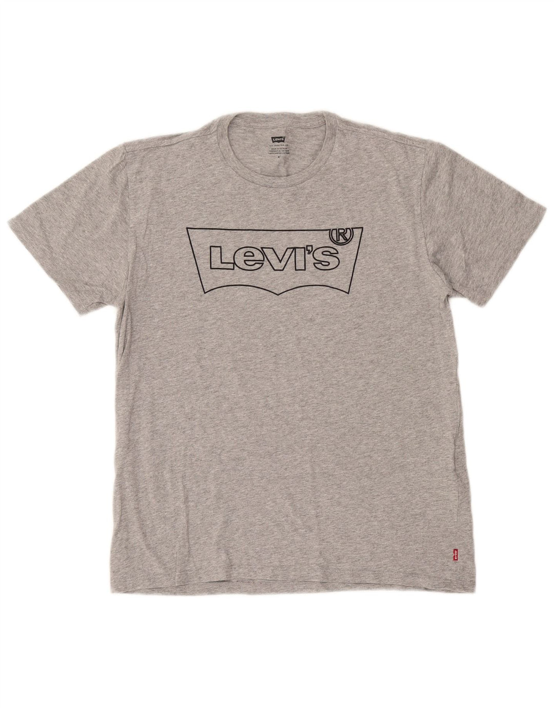 Camiseta masculina gráfica Levi's Top cinza médio algodão