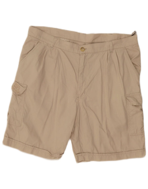 Camel Mens Cargo Shorts W40 XL Algodão Bege