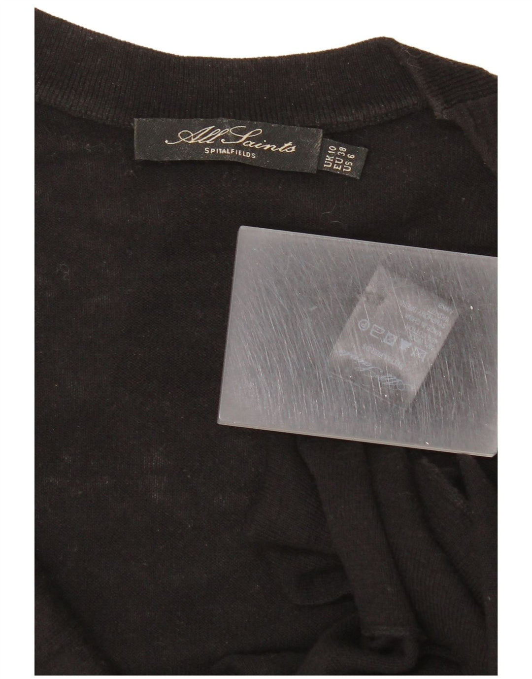 Vestido jumper feminino All Saints Reino Unido 10 pequeno de lã preta