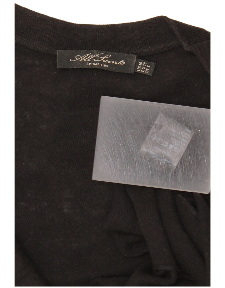 Vestido jumper feminino All Saints Reino Unido 10 pequeno de lã preta