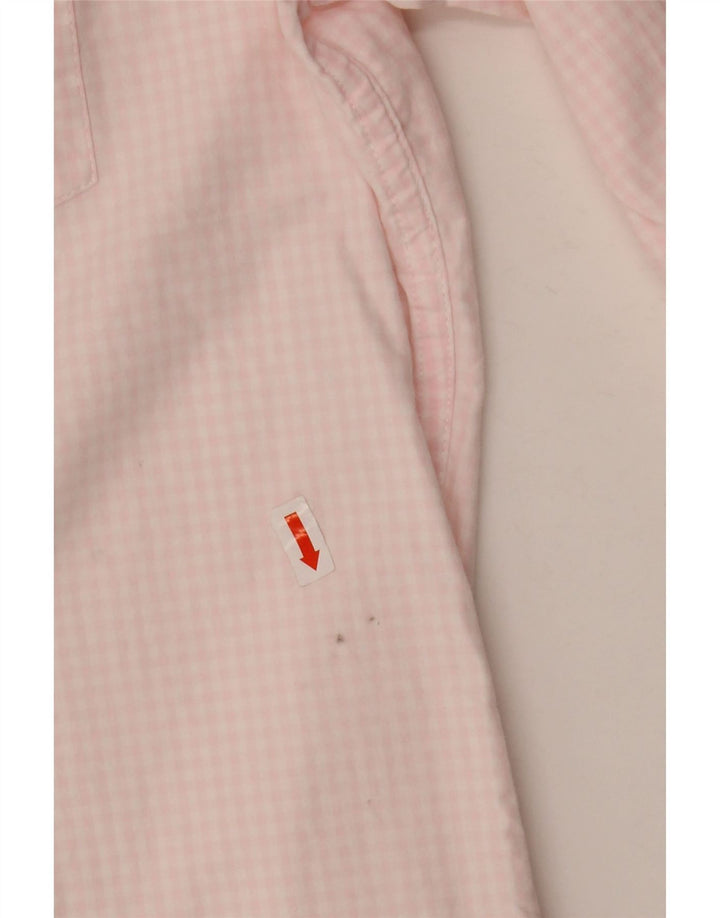 Camisa masculina slim fit IZOD grande algodão guingão rosa