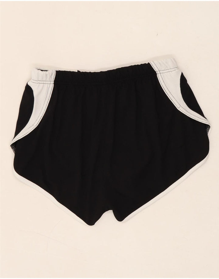 Shorts esportivos femininos ASICS UK 14 médio preto colorblock poliéster