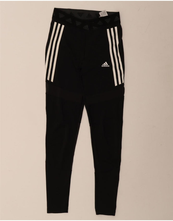 ADIDAS Womens Aeroready Graphic Leggings UK 12/14 Médio Preto Poliéster