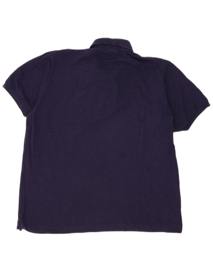 Camisa polo masculina Lacoste tamanho 6 XL azul marinho